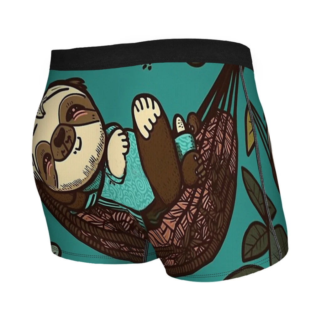 Lazy Sloth Sleepy Sloth Man's Boxer Briefs Forest Animal Breathable Funny Underpants High Quality Print Shorts Gift Idea