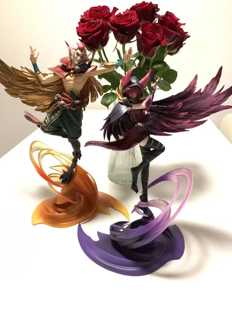 

League Of Legends Lol Hobbymax Co Branded 1/7 Phantom Feather Rakan&reverse Feather Xayah Collection Model Sculpture Gift