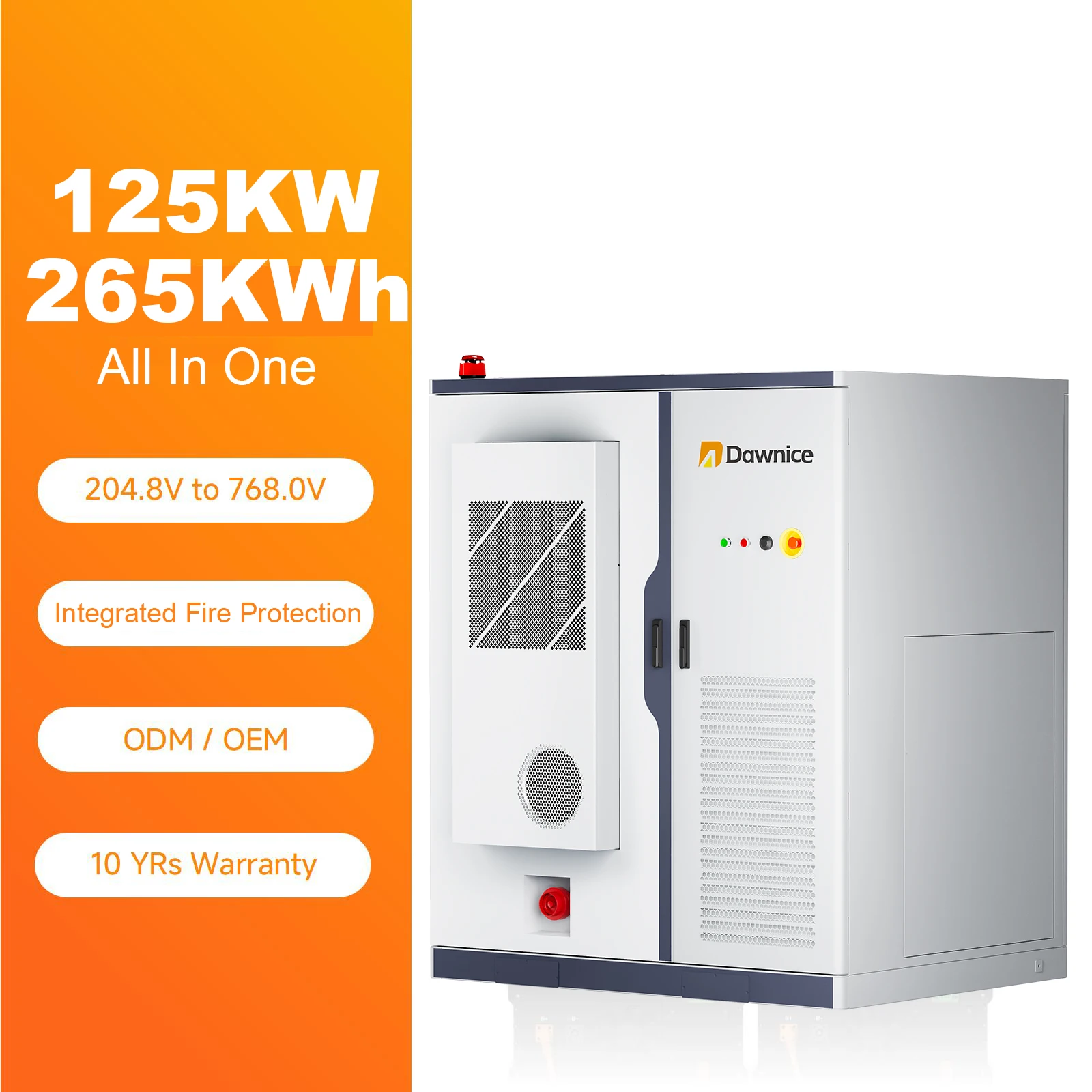 All-In-One Hybrid All In One Battery Cabinet 100kwh 200kwh Battery Energy Storage Container for Industrial Commercial