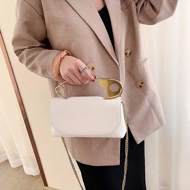 PU Leather Handbag Women Designer Chains flap Shoulder Bag 2024 Fashion Party Clutch Bags Purse Mini Crossbody Tote Female bolsa