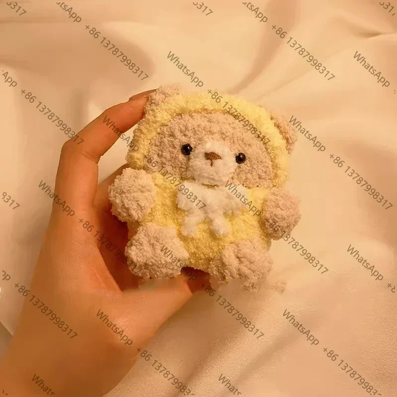 Cute Plush Bear Drop Proof Wireless Bluetooth Headset Soft Case Suitable for Airpods1/2/3/4/pro Fashion Earphone Accessories