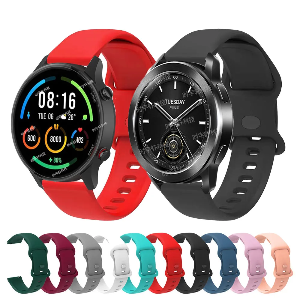 

Ремешок силиконовый для смарт-часов Xiaomi Watch S3 Band, браслет для цветных часов Xiaomi Watch 2/S2 42 мм 46 мм/S1 Pro/Active Correa, 22 мм