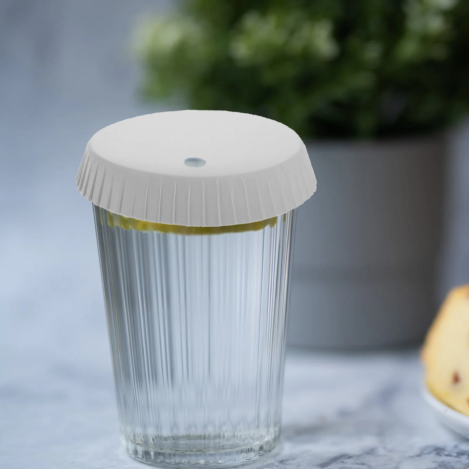 

100Pcs Exquisite Cup Protector Dustproof Paper Lid Safe Material for Mugs Wine Glasses Small Bowls Cup Cover Universal Cups Lid
