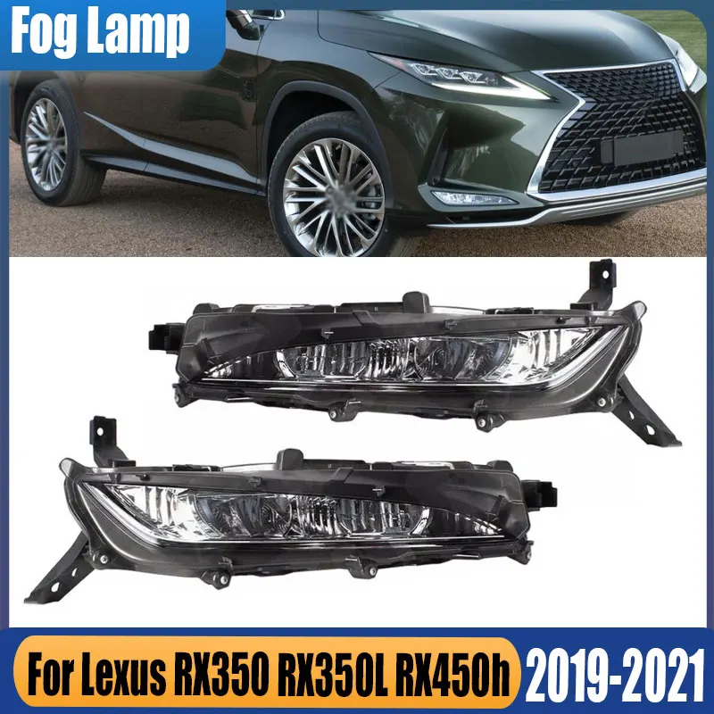 For Lexus RX350 RX350L RX450h F Sport 2019-2021 Car Front Bumper LED Daytime Running Light Fog Lights Driving Lights Assembly