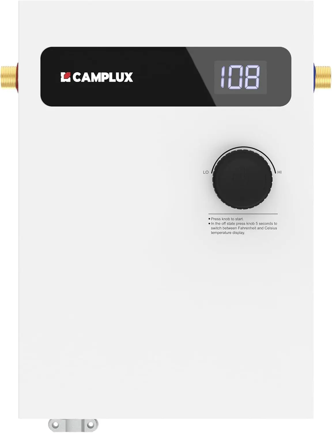 Tankless Water Heater Electric 11kW 240 Volt, Point-of-Use Digital Display, Electric Instant Hot Water Heater with Self-modulati