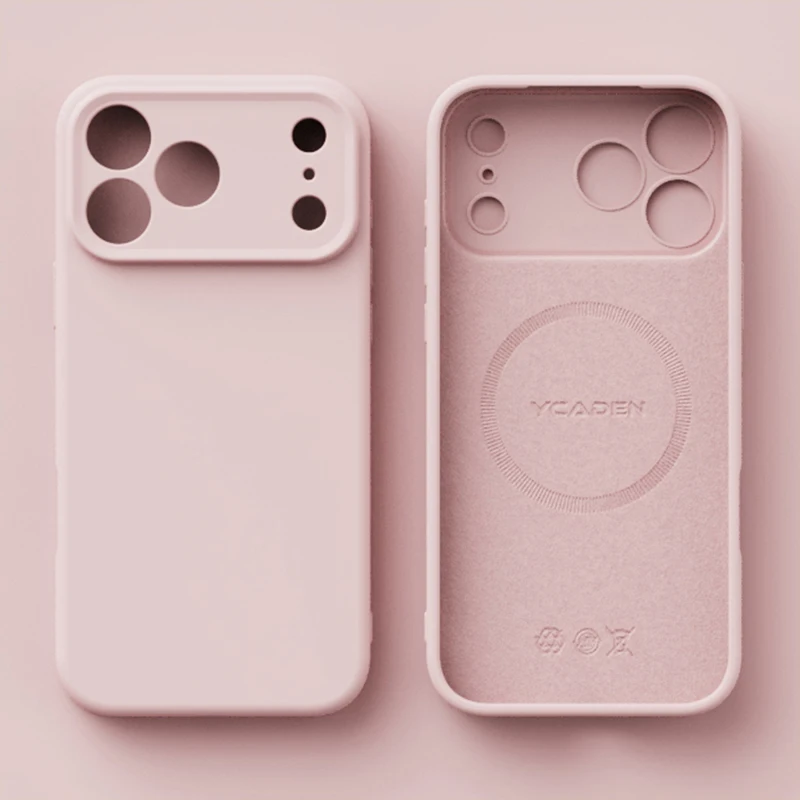 حافظة هاتف مغناطيسية من السيليكون السائل الأصلي لهاتف آيفون 17 16 15 14 13 12 11 17 Pro Max 17 Air لغطاء الشحن اللاسلكي Magsafe