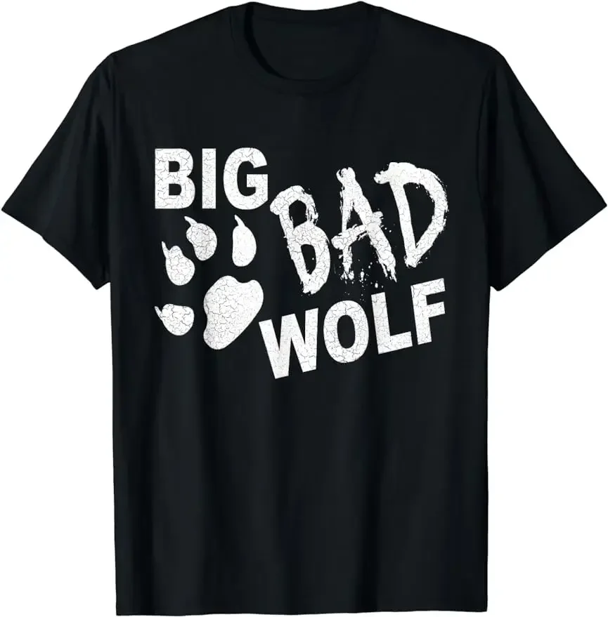 Big Bad and Wolf Funny Wulvas Werewolf Cool Dog Gift T-Shirt  Unisex Style Shirts for Women Graphic Custom Printed T Shirts