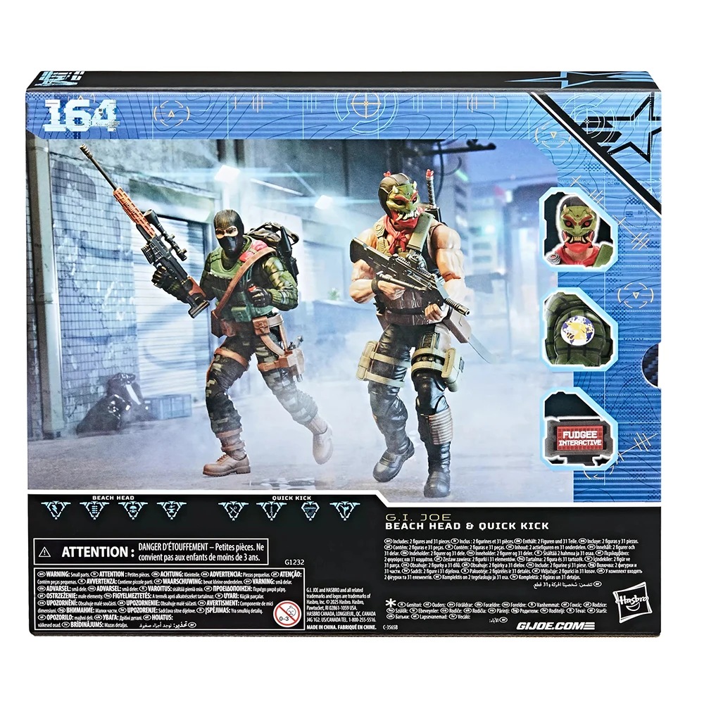 [In-Stock] NEW Hasbro G.I. Joe Classified Series #164, Night Force Beach Head & Quick Kick 2-Pack-Set Action Figure Model Toys