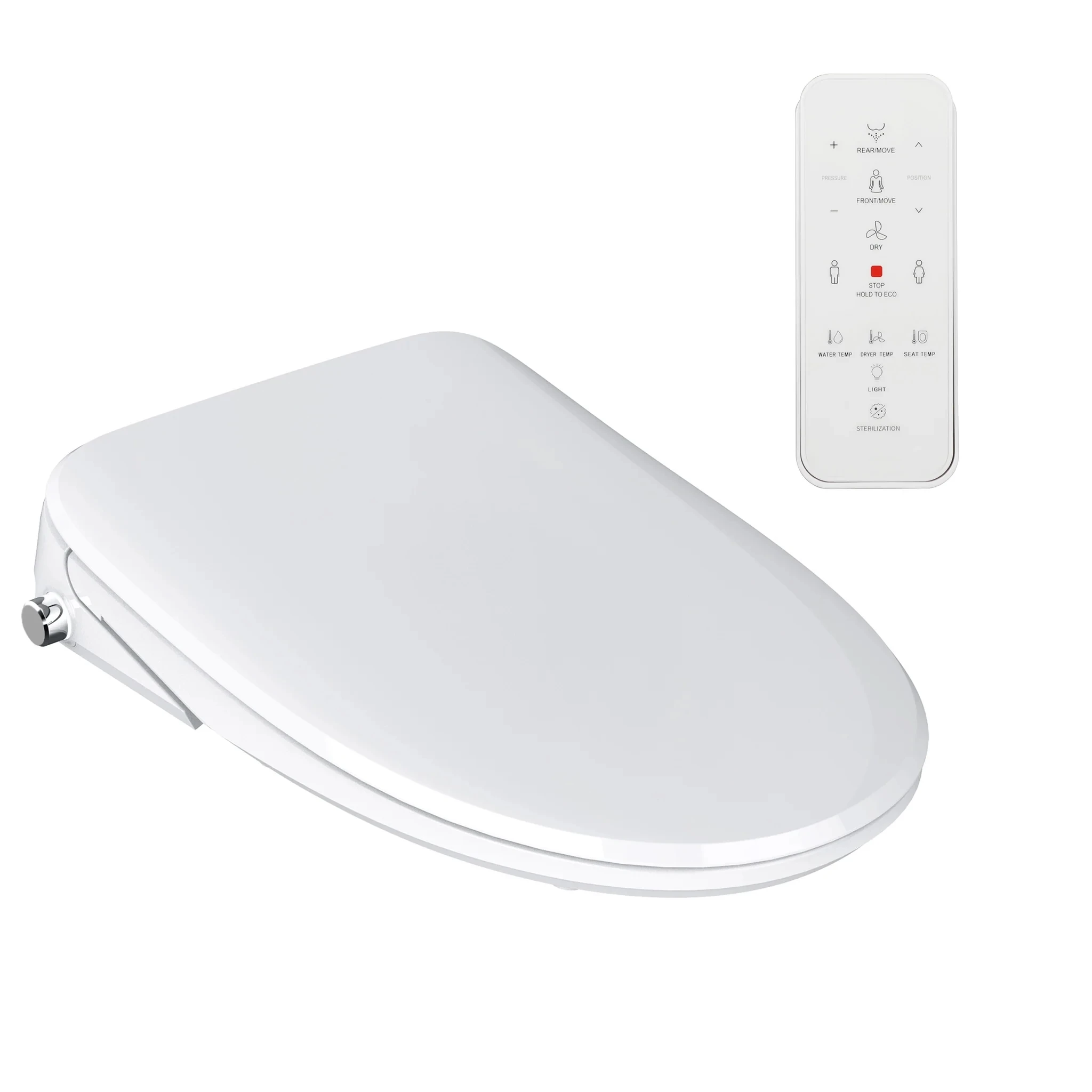 Simple Design Ultra Thin U Shaped Sanitary UF Plastic WC Waterproof Washable Soft Closing Heated Toilet Smart Seat Cover