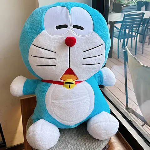 40-80cm Doraemon Plush Toys Classic Large Cartoon Plushie Anime Kawaii Birthday Pillow Doll Stuffed Gift for Childrens Xmas