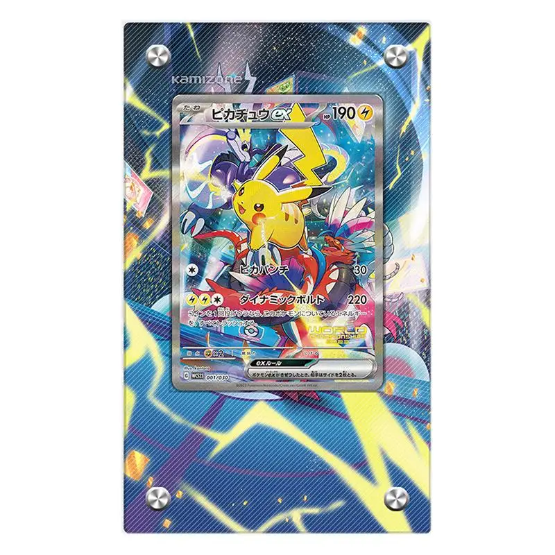 

Cartoon PTCG Japanese version Anime Card Brick Pikachu Scarlet and Violet Acrylic Standing Display Stand Does Not Include Cards