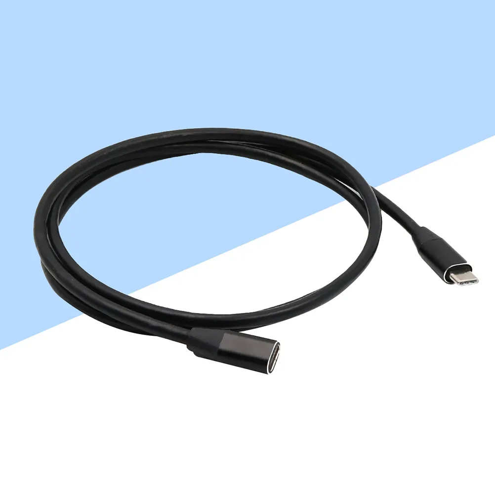 

2Pcs 1M Type-C Extension Cable USB 3.1 Fast Charging Data Bi-Directional Male to Female Portable Black