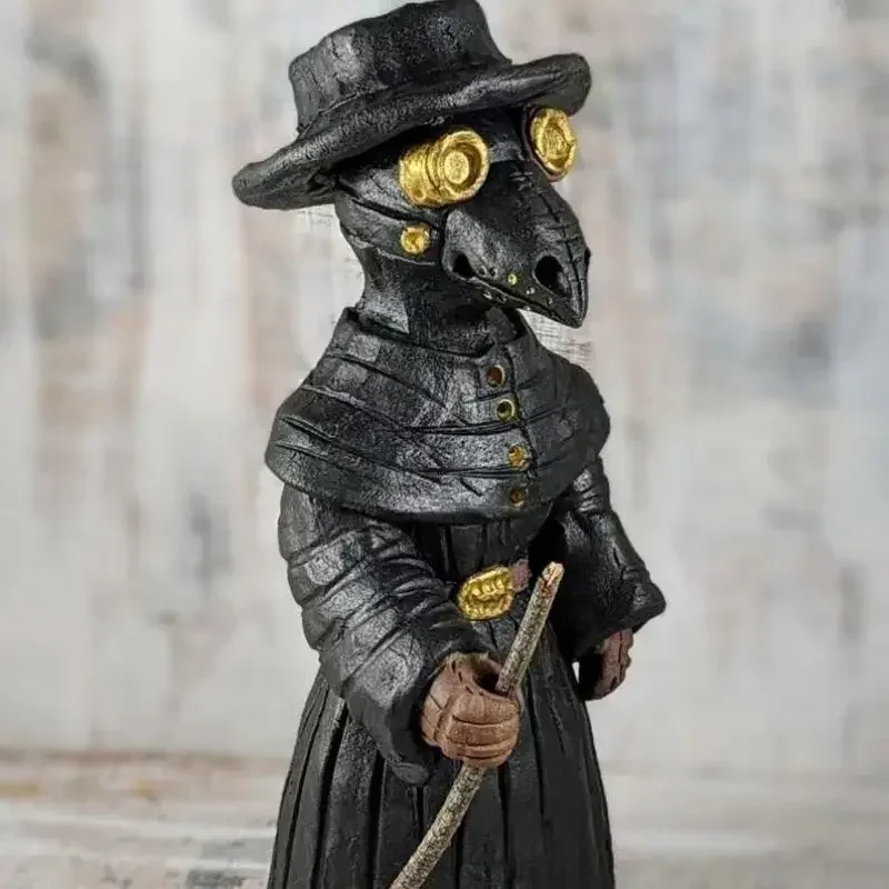 Halloween Plague Doctor Incense Burner Mr. Mini Crow Decompresses The Incense Burner Home Mr. Crow Incense Burner Statue