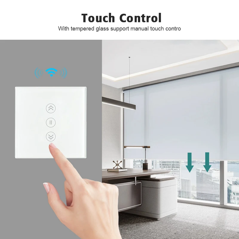 Smart Home Wifi Z-wave Plus Smart Curtain Switch for Electric Motorized Curtain Blind Roller Shutter EU 868.4Mhz