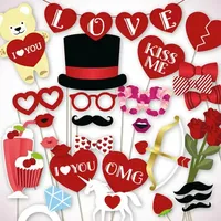 Valentine's Day Photography Supplies Photo Props Photobooth Just Merried Funny Glasses DIY Birthday  Photo Booth Prop Wedding De