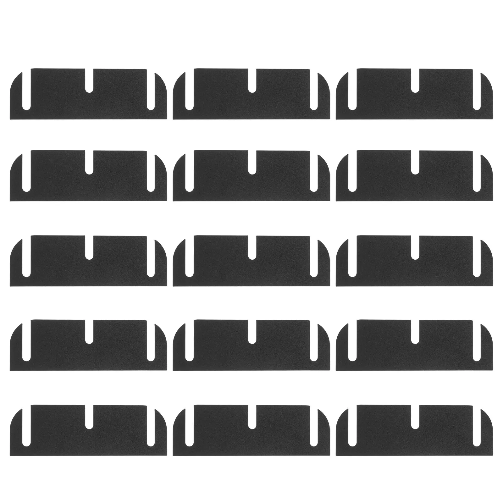 15Pcs Door Hinge Shims Black Plastic 3.5x0.05 Inch Matte Finish for Sagging Misaligned Door Repair Cabinet Spacer
