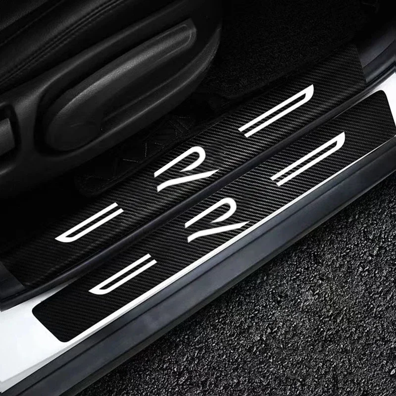 Car Door Sill Protector Plate for Volkswagen R LINE Polo BORA GTI Golf Jetta Tiguan Touran Passat T-Roc Trunk Threshold Stickers