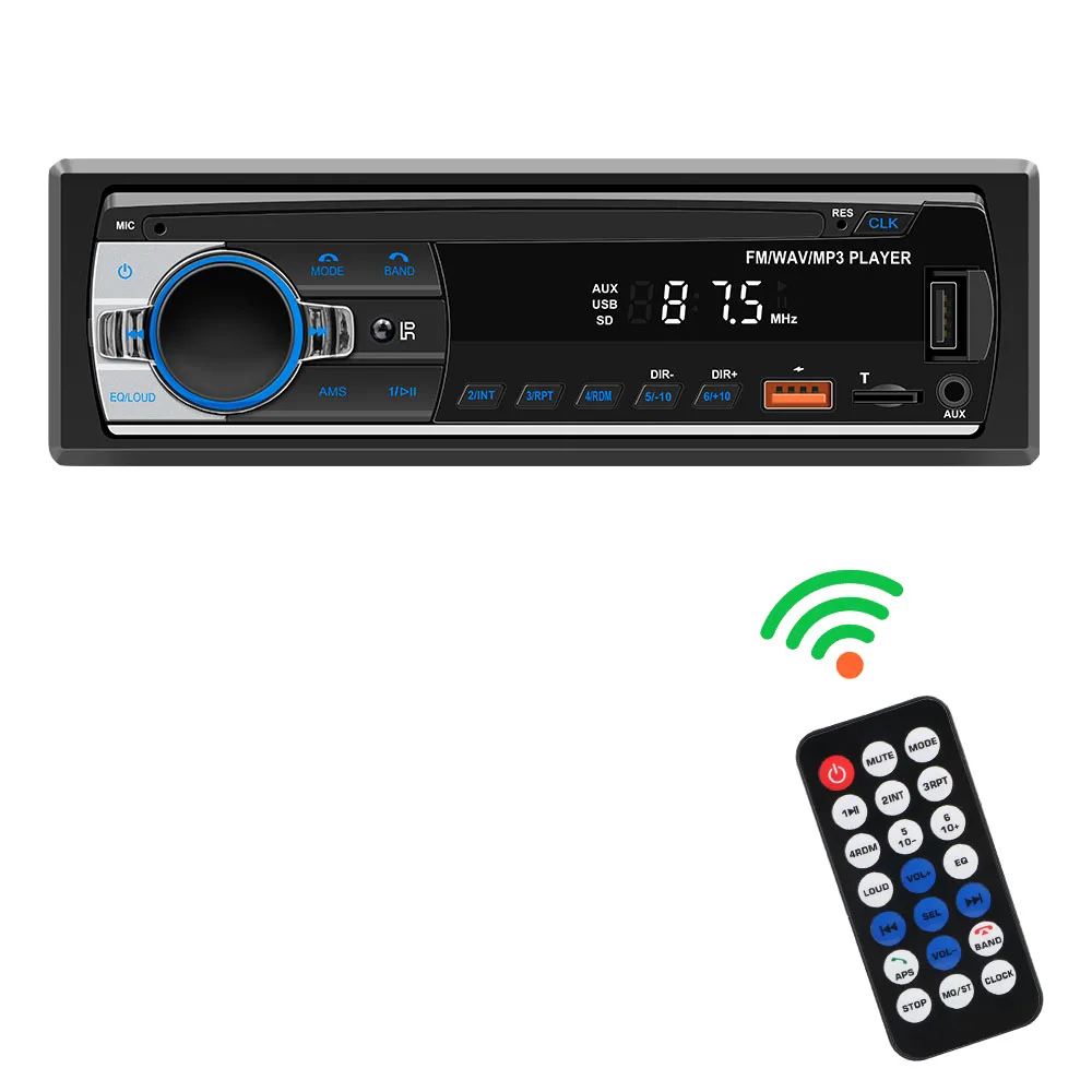 Remote Control USB TF FM Receiver Digital Bluetooth Audio Music Stereo Car MP3 Player Car Radio Car Accessories