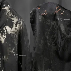 Jacquard Fabric Black Translucent Light Sheer Texture Dress Fashion Designer Cloth Diy Apaprel Sewing Fabric Material