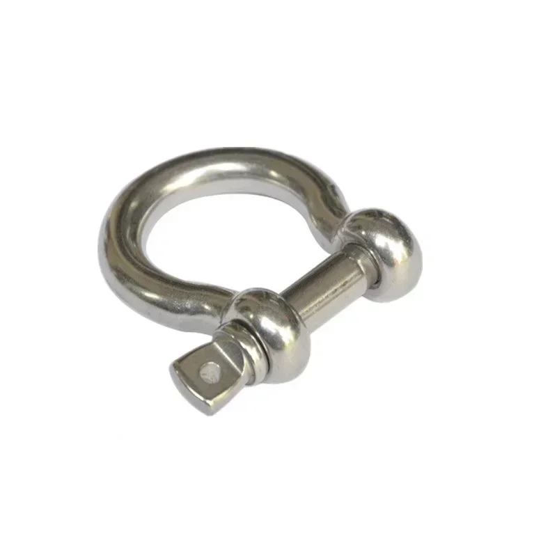 50pcs 304 Stainless Steel Screw Pin Anchor Rustproof Marine Boat Steel Bow Shackles Hooks U Type Rigging Bow Shackle M4 M5 M6