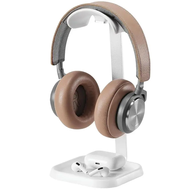 【MUST-HAVE】Earphone Holder Detachable Headset Stand Desktop Storage Rack For All Headphones For Computer Gaming White