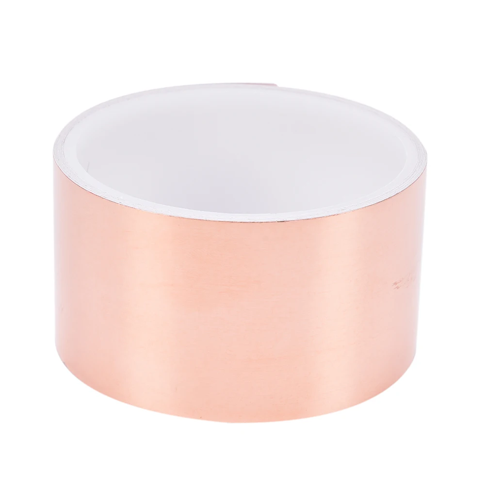 50mm ×  EMI Copper Foil Shielding Tape, Conductive Self‑Adhesive Barrier Tape for Guitar EMI Noise Shield Application