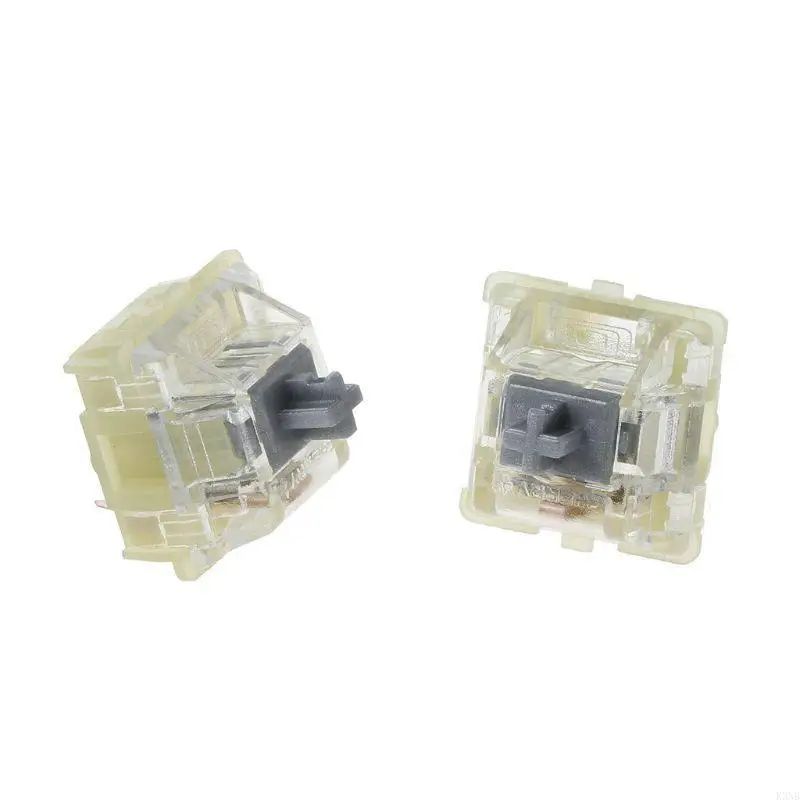 K3NB 2 Pieces 3Pin RGB LED Switch Silent Linear Switch for Custom Backlit Mechanical Keyboard Silver Color