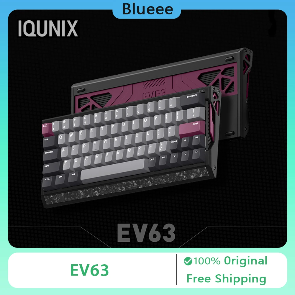 

IQUNIX EV63 клавиатура с магнитным переключателем RGB на заказ 0,01 мм RT 8 кГц с ЧПУ алюминиевый корпус игровая клавиатура аксессуары для ПК