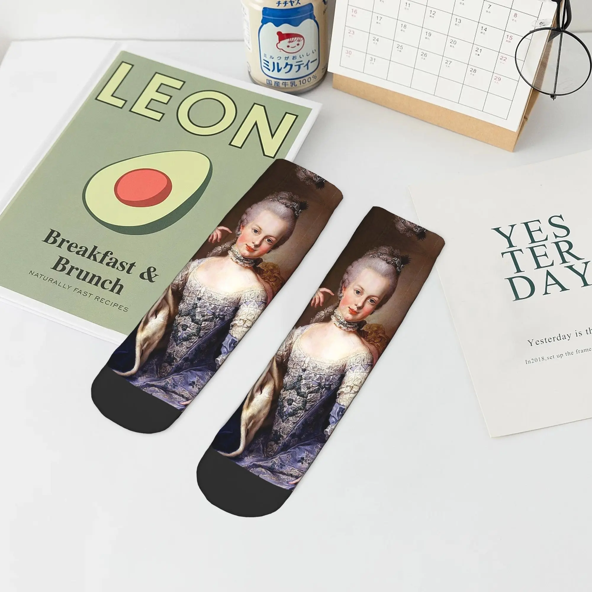 

Носки с портретом Мари Антуанетты Мартин Ва, высококачественные носки в стиле Харадзюку, всесезонные носки, аксессуары для подарков унисекс