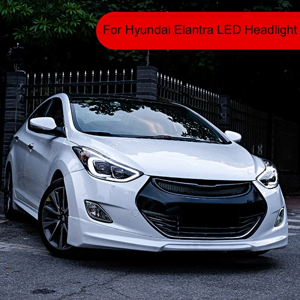 Car Styling Headlights for Hyundai Elantra LED Headlight 2012-18 Headlamps Elantra Front Lamp Drl Led Projector Auto Accessories