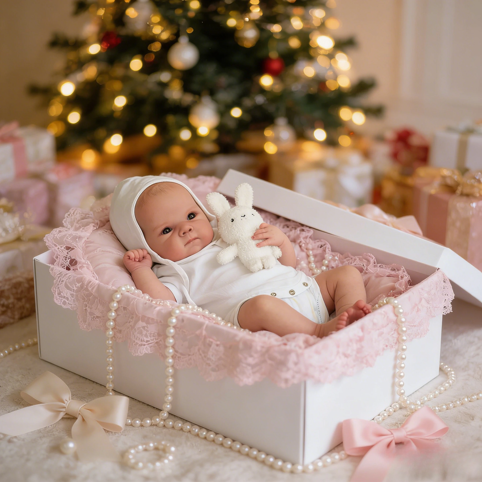 45cm Silicone Reborn Doll Awake Bettie, Newborn Size, 3D Realistic with Visible Veins, Hand-Painted Hair, Lifelike Muñecas Bebe