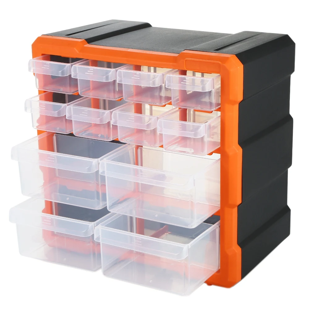 A33Z-Drawer PP+PS Parts Storage Box Multiple Compartments Slot Hardware Box Organizer Craft Cabinet Tools Components Container