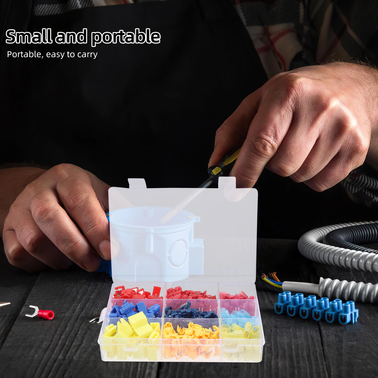 

160pcs T-Tap Wire Connectors Kit Splice Connectors For Wiring Electrical Terminals Crimp Insulated Waterproof Automotive Marine