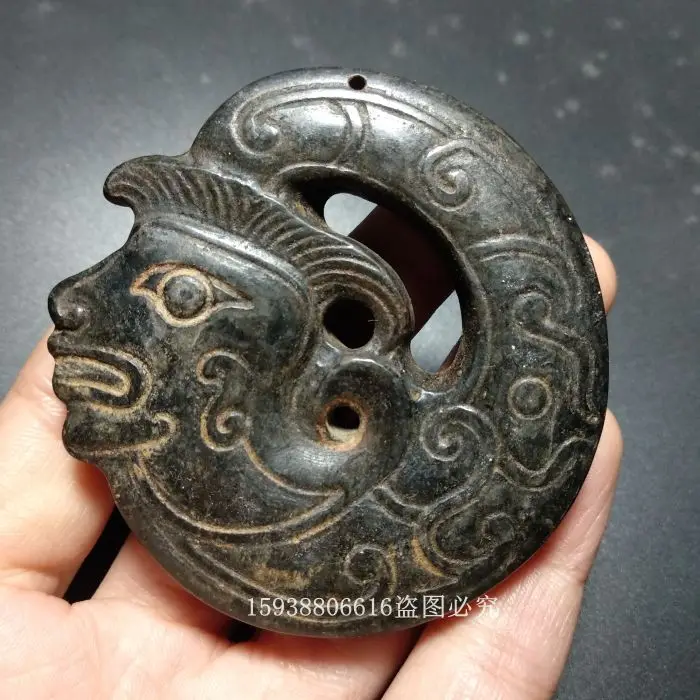 Antiques, jades, antiques, miscellaneous collections, ancient jade, iron, stone, meteorite, Yu Pei jade brand, real auction