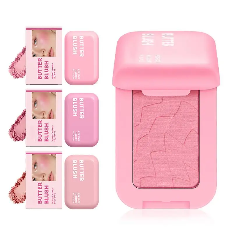 Beauty Blush Palette High Pigment Facial Blush Powder for Women Long-Lasting Butter Scent Blush Palette Sweat-Proof Face Blush