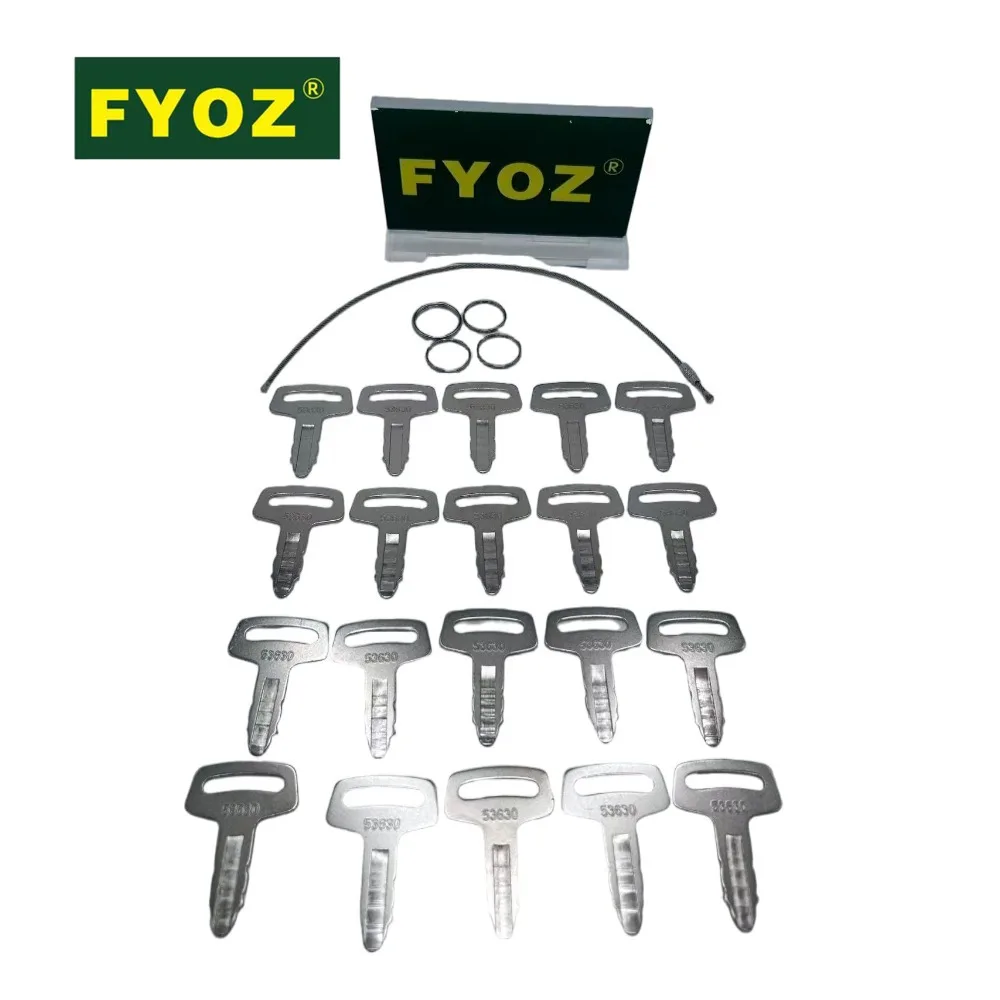 20PCS RC101-53630 Ignition Key For Kubota Excavator Loader Generator K008 KX121-2 KX161-2 R410 R520 KH101 KH151 Excavator Part