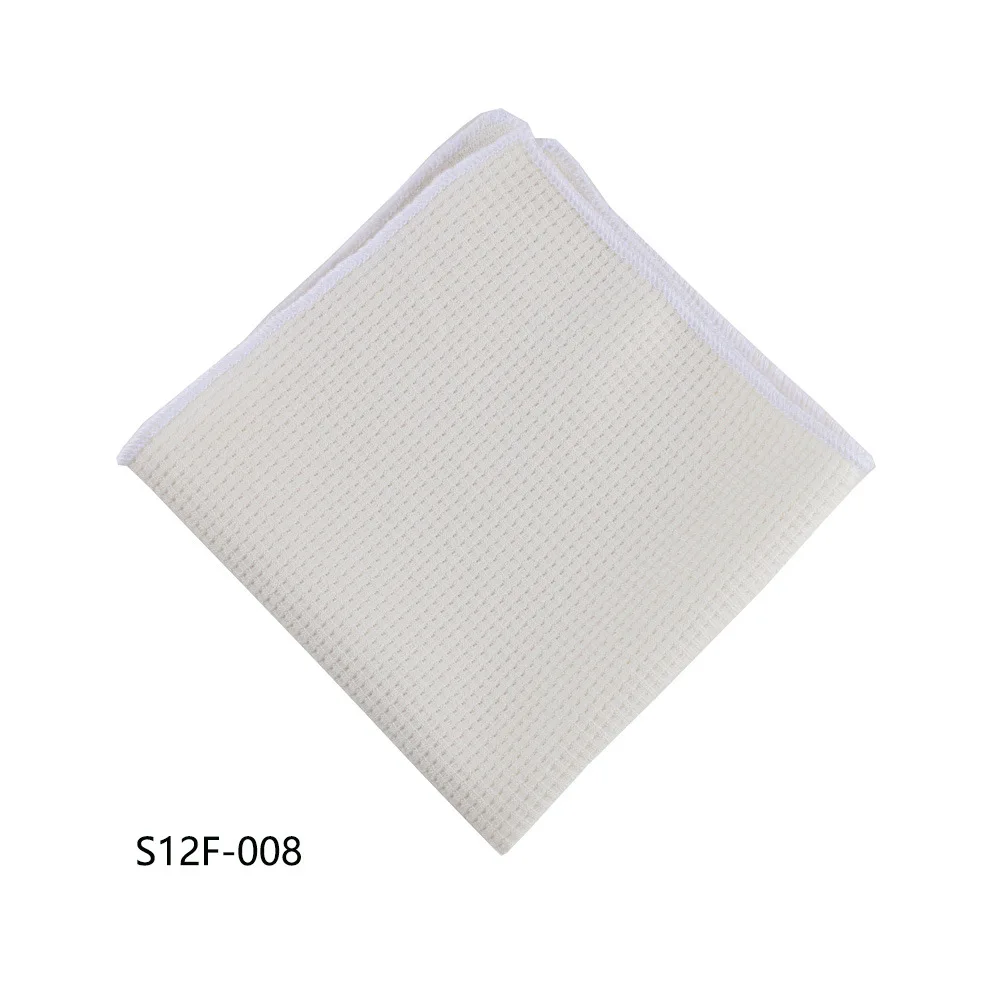Solid Color Black & White Pocket Square Cotton Handkerchief