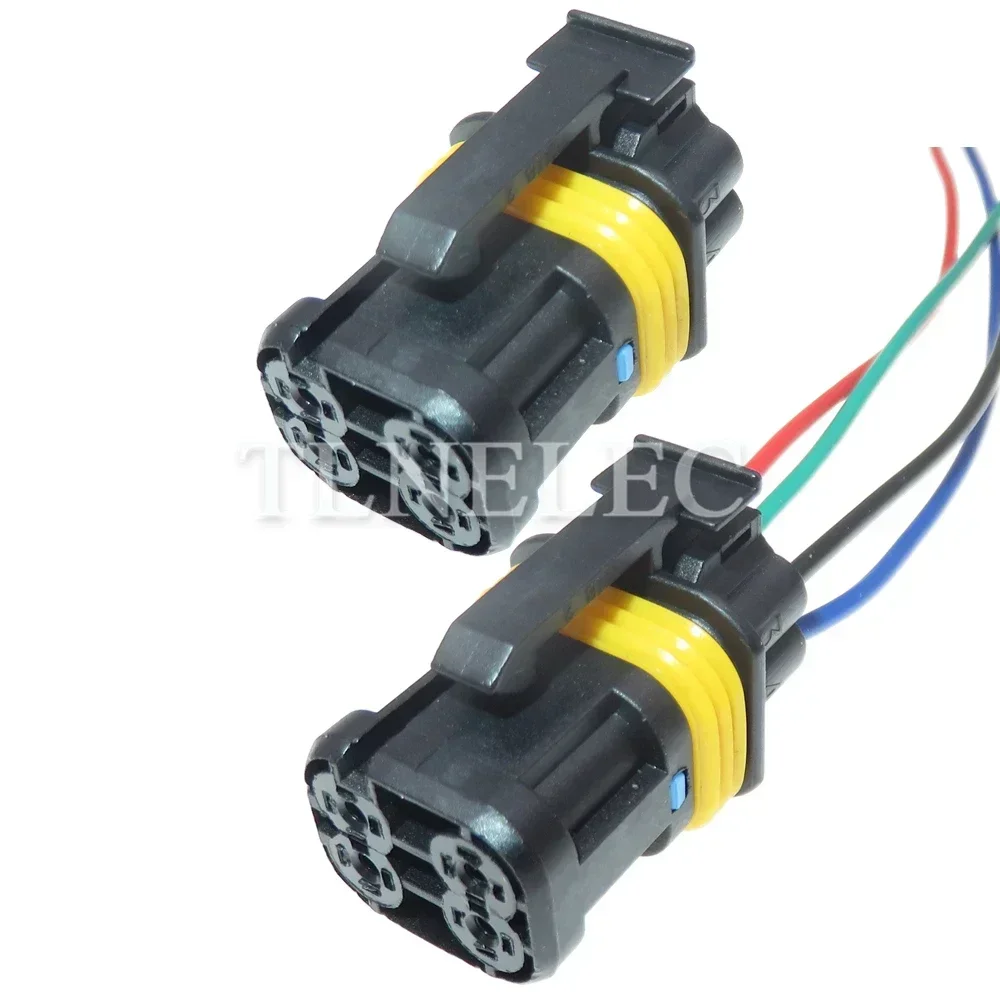 4 Pin Way Automobile Starting Relay Waterproof Connector With Wires Car Electric Jet Motor Wiring Cable Sockets 18165000002