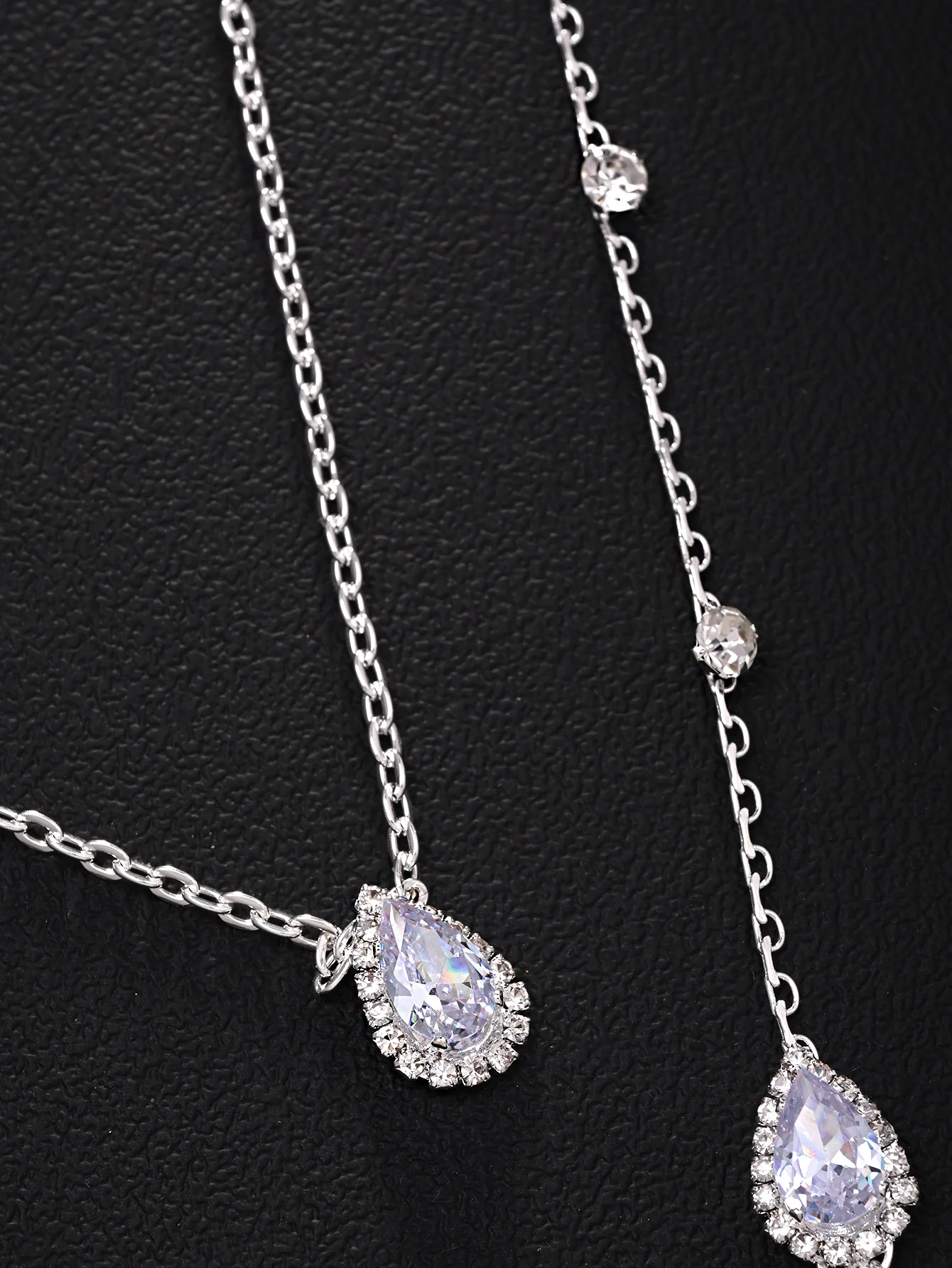 حار نمط الزركون سلسلة الظهر فستان زفاف العروس الأزياء الخفيفة الفاخرة قلادة الظهر سلسلة الجسم المتكاملة كل مباراة #4