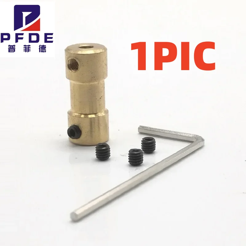 1PIC  P9*L20  Micro Brass Rigid Coupling Transmission Component Accessory Motor Shaft Connector Coupler Wholesale