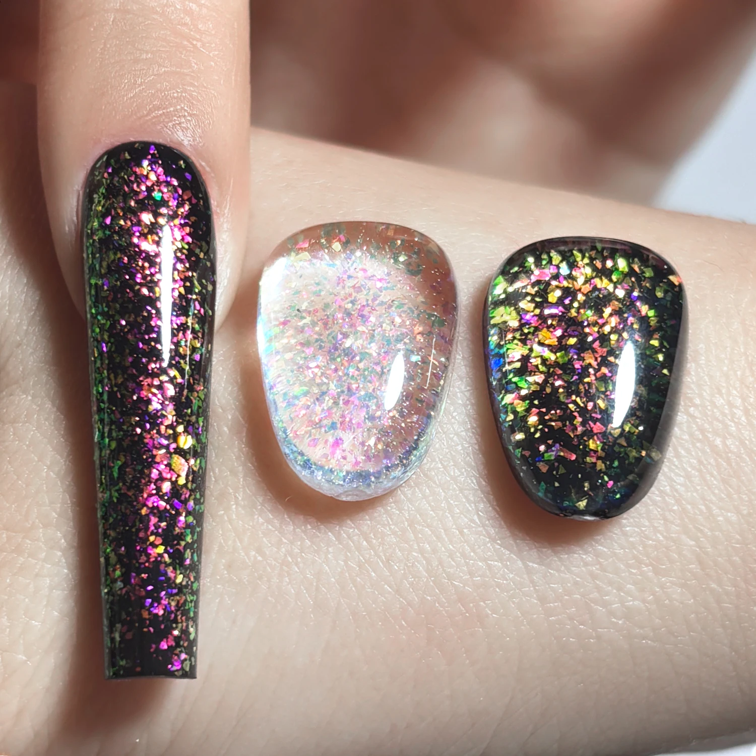 KODI JYJ Aurora Opal No Wipe Top Coat Semi-permanent uv Varnishes Glitter Gellac 12ml Manicure Colorful Tempered Top Gel Polish