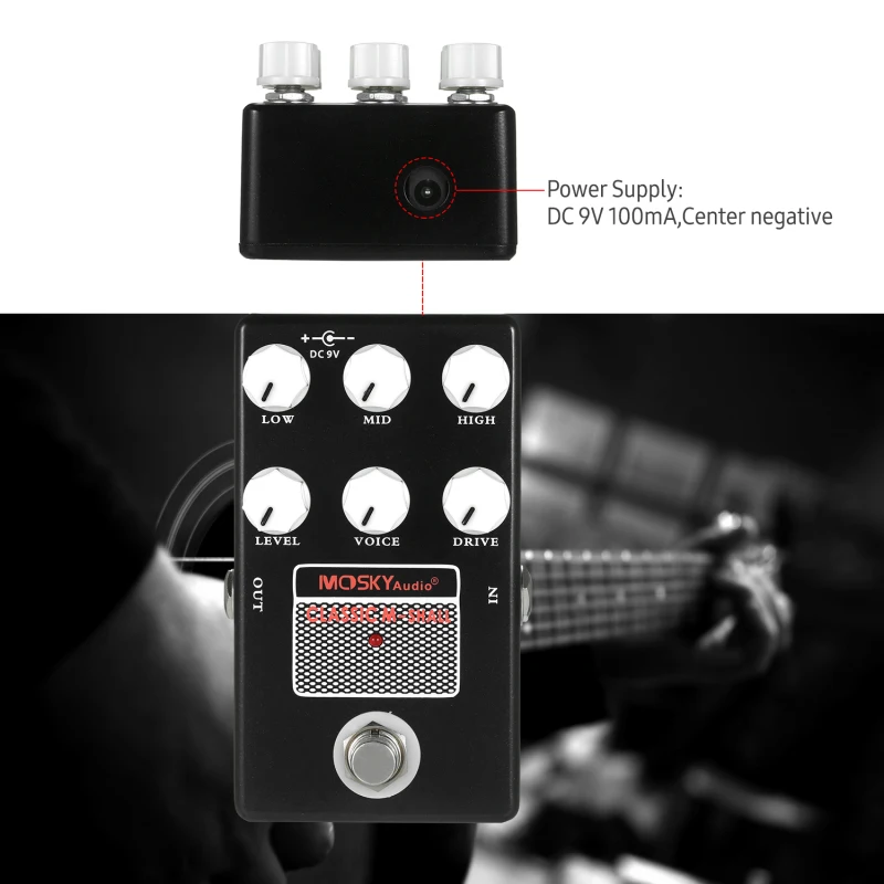 MOSKYaudio CLASSIC M-SHALL Speaker Simulator Cabinet Simulator Guitar Effect Pedal Speaker Simulation for Guitar Bass