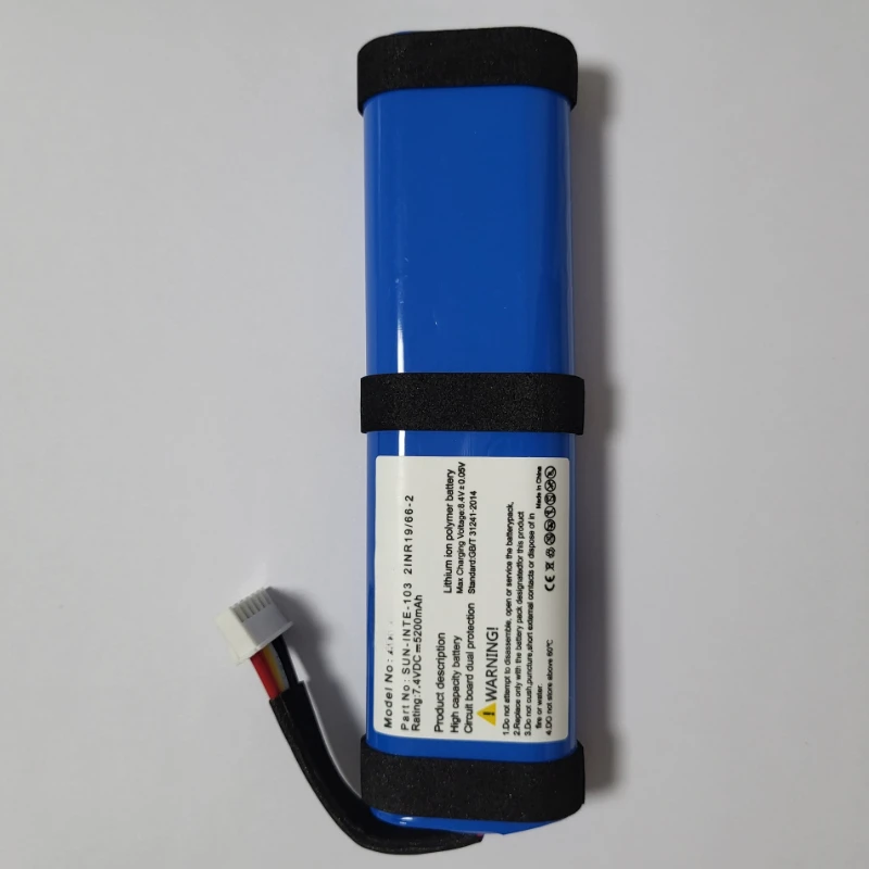 For JBL Xtreme 2 Xtreme2 Battery SUN-INTE-103 2INR19/66-2 ID1019 Bluetooth Speaker Battery Replacement Battery 5200mAh