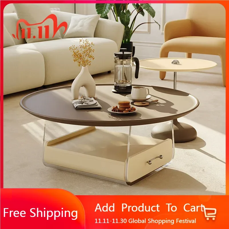 

Minimalist Italian Coffee Table Center Designer Organizer Storage Modern Side Table Aesthetic Couchtisch Lounge Suite Furniture
