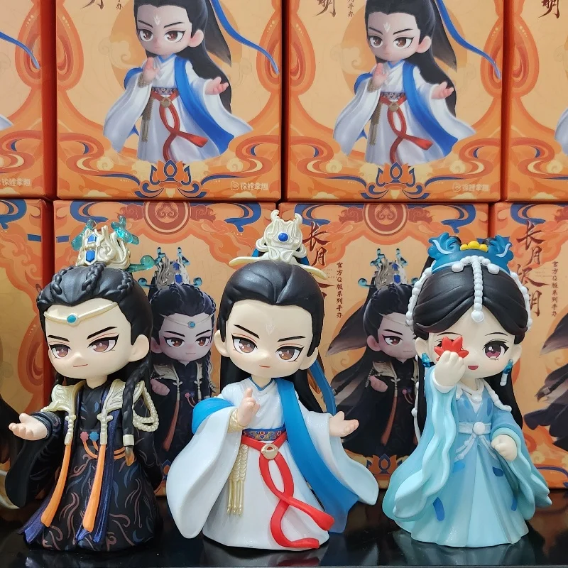 

Genuine Till The End Of The Moon Tv Characters Tan Taijin Ming Ye Xiwu Q-Version Figures Ancient Style Model Collect Toys Gift