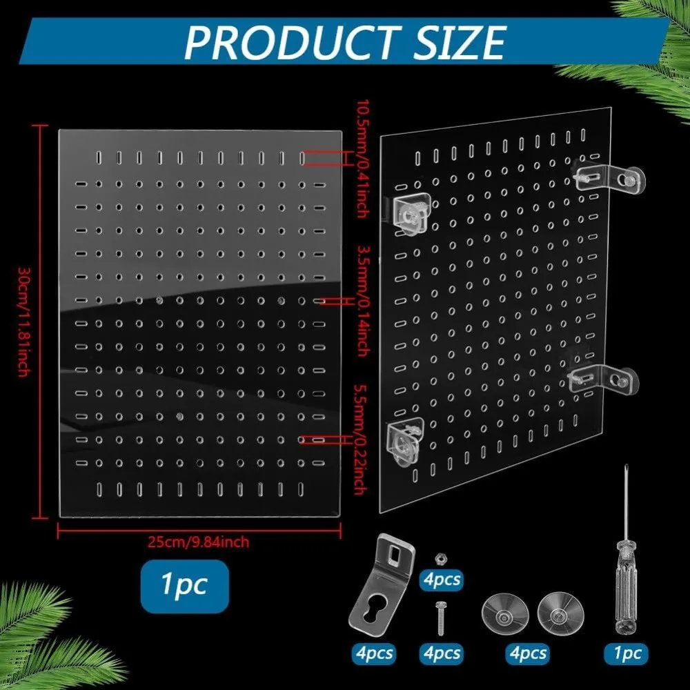 Acrylic Fish Divider Kit Clear Aquarium Divider Fish Separator Set with Suction Cups Isolation Grid Board Flapper Dividing Net