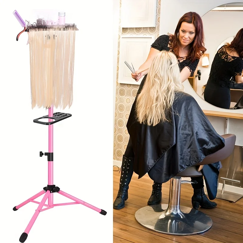 

Держатель для наращивания волос с подставкой для головы манекена с подносом, сверхмощная подставка для парика, штатив для косметологической парикмахерской, тренировочная голова