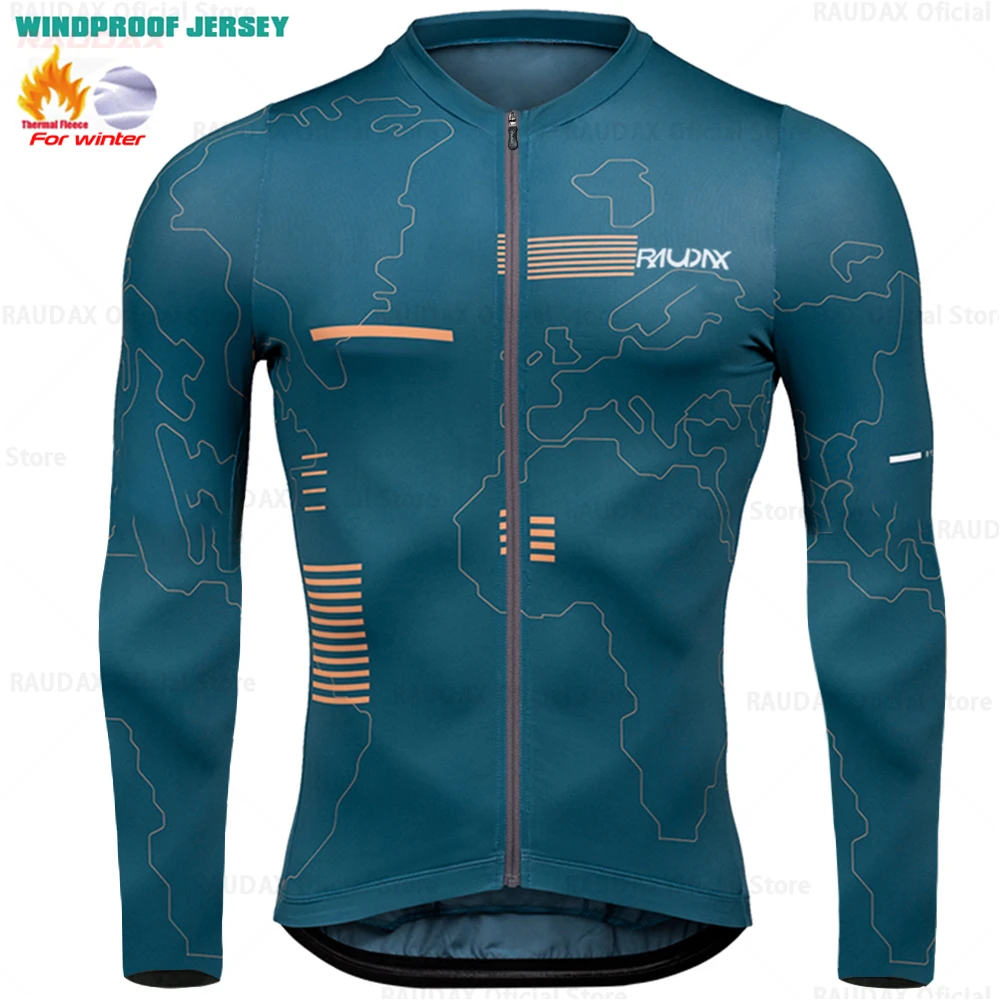 2025, Raudax Winter Radfahren Thermo-Fleece-Kleidungssets, Top-Radtrikot, Sport, Fahrrad, MTB, Reitbekleidung, warme Jacken für Herren – Detail 3