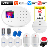 KERUI W202 Alarm System Secutrity Home WIFI GSM Alarm Tuya Smart Home Motion Detector Door Sensor Burglar Work Alexa Google