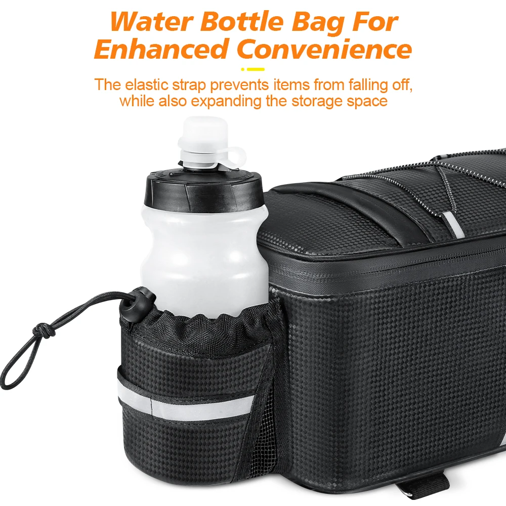 NEWBOLER 10L Fahrrad-Gepäckträgertasche, wasserabweisende Fahrradtasche, Fahrrad-Rücktasche, Bikepacking-Zubehör – Detail 9